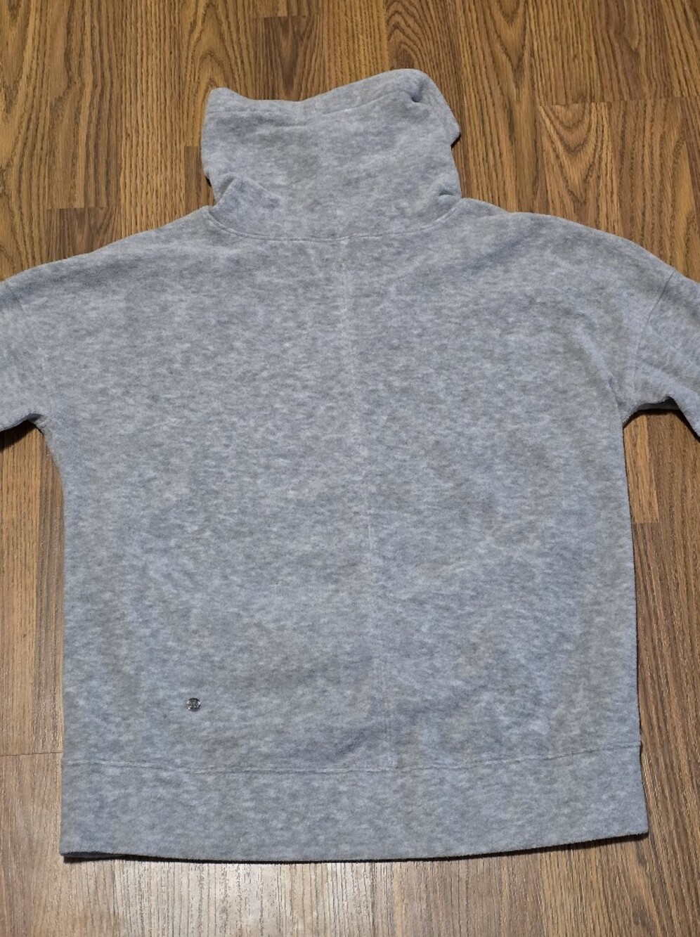 Lululemon Go Forward Pullover Heathered Core Light Grey Fleece Cowl Neck Size 4 - Picture 5 of 7